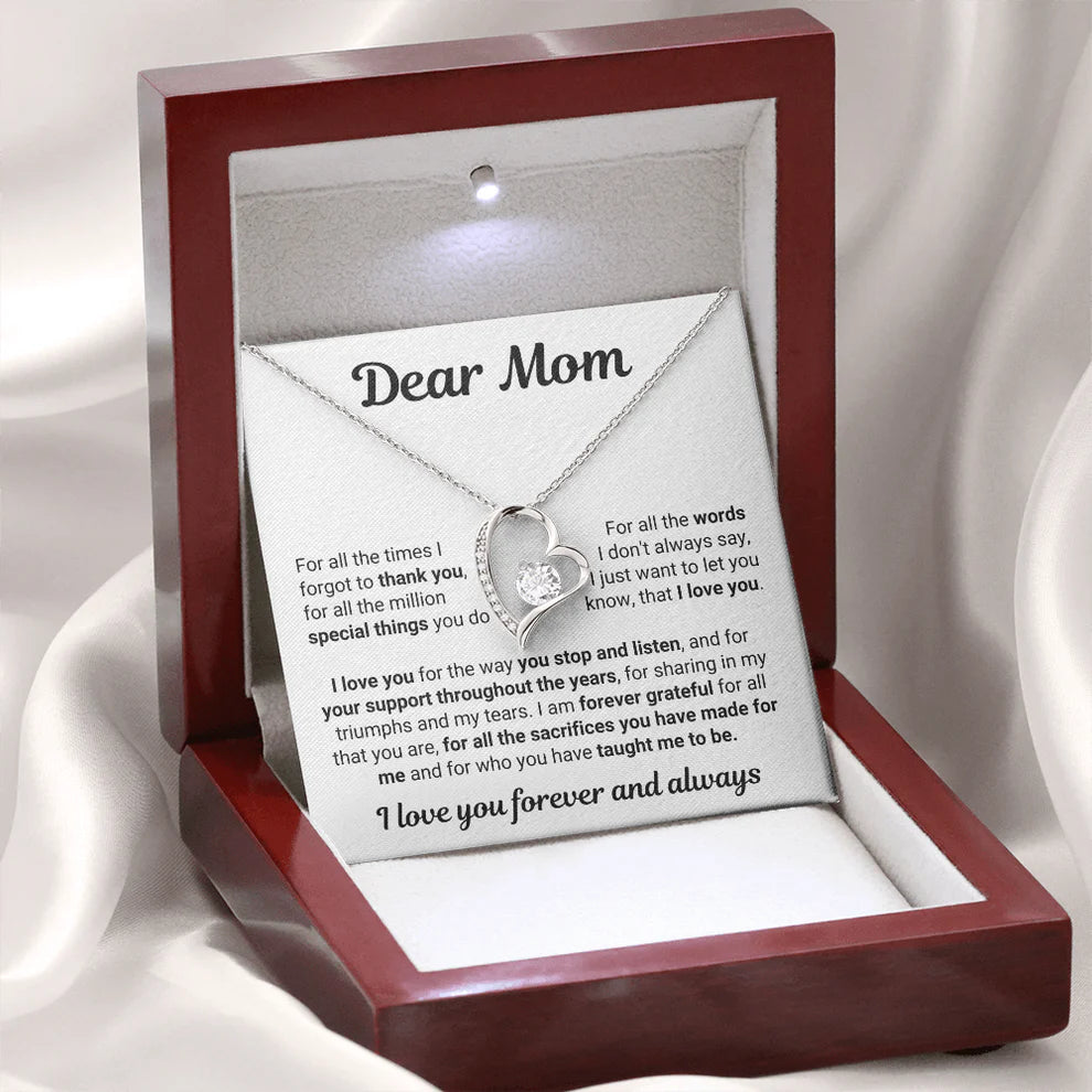 TO MY MOM - GIFT FROM DAUGHTER - Forever Love Necklace