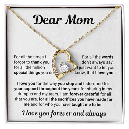 TO MY MOM - GIFT FROM DAUGHTER - Forever Love Necklace