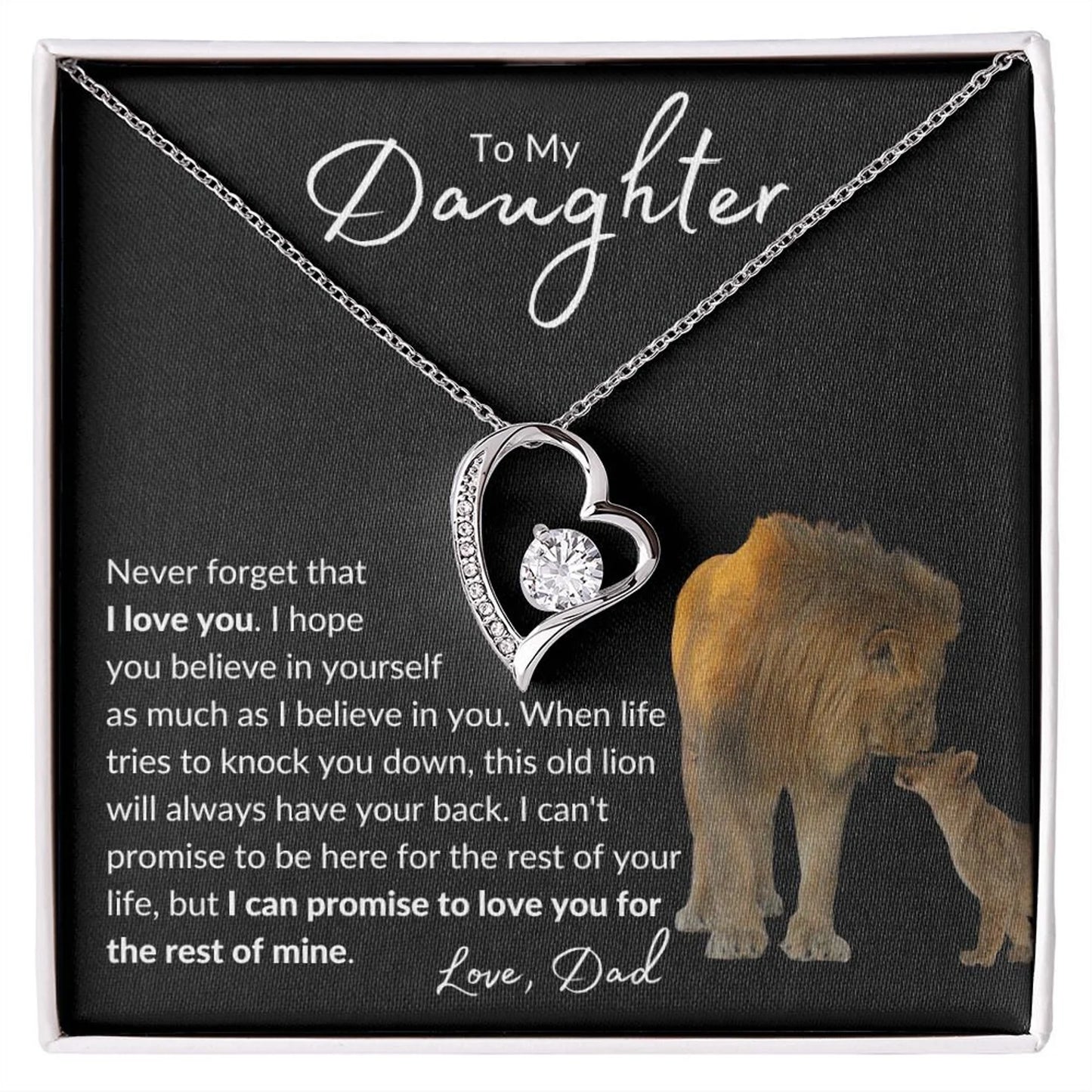 TO MY DAUGHTER - GIFT FROM DAD - Forever Love Necklace