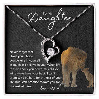 TO MY DAUGHTER - GIFT FROM DAD - Forever Love Necklace