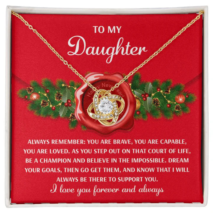 TO MY DAUGHTER FROM DAD - Love Knot Necklace