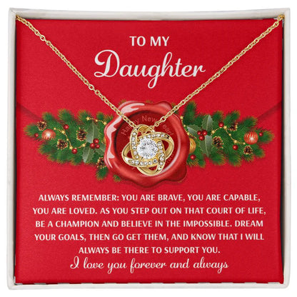 TO MY DAUGHTER FROM DAD - Love Knot Necklace