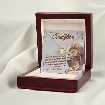 TO MY DAUGHTER FROM DAD - Premium Love Knot Necklace