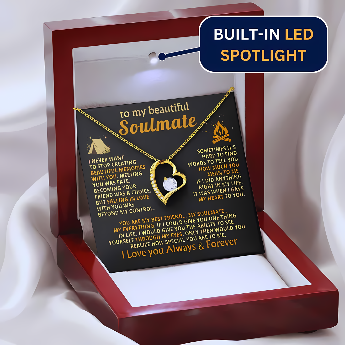 TO MY WIFE - GIFT FROM HUSBAND - Forever Love Necklace - (SKUJ12-45)