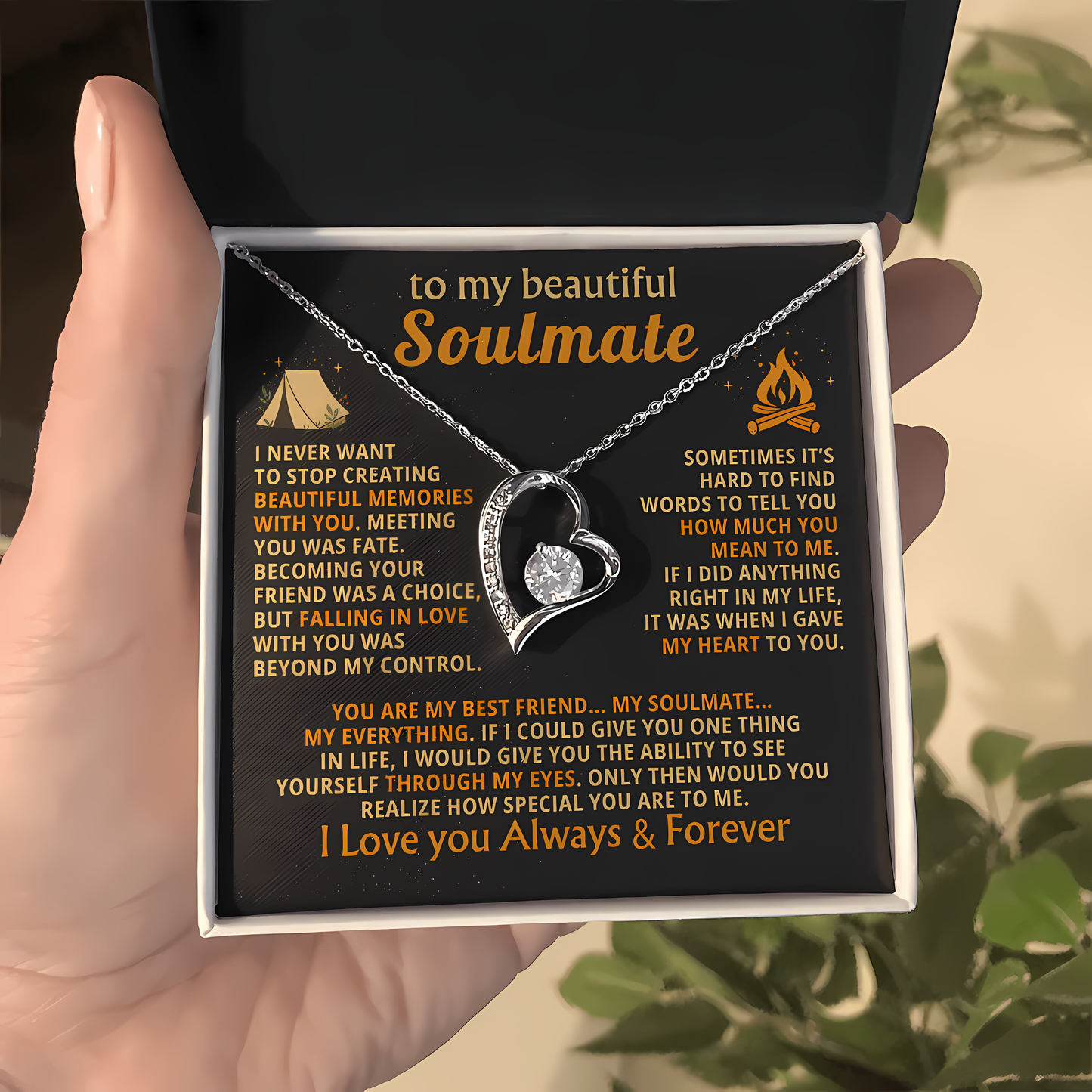 TO MY WIFE - GIFT FROM HUSBAND - Forever Love Necklace - (SKUJ12-45)