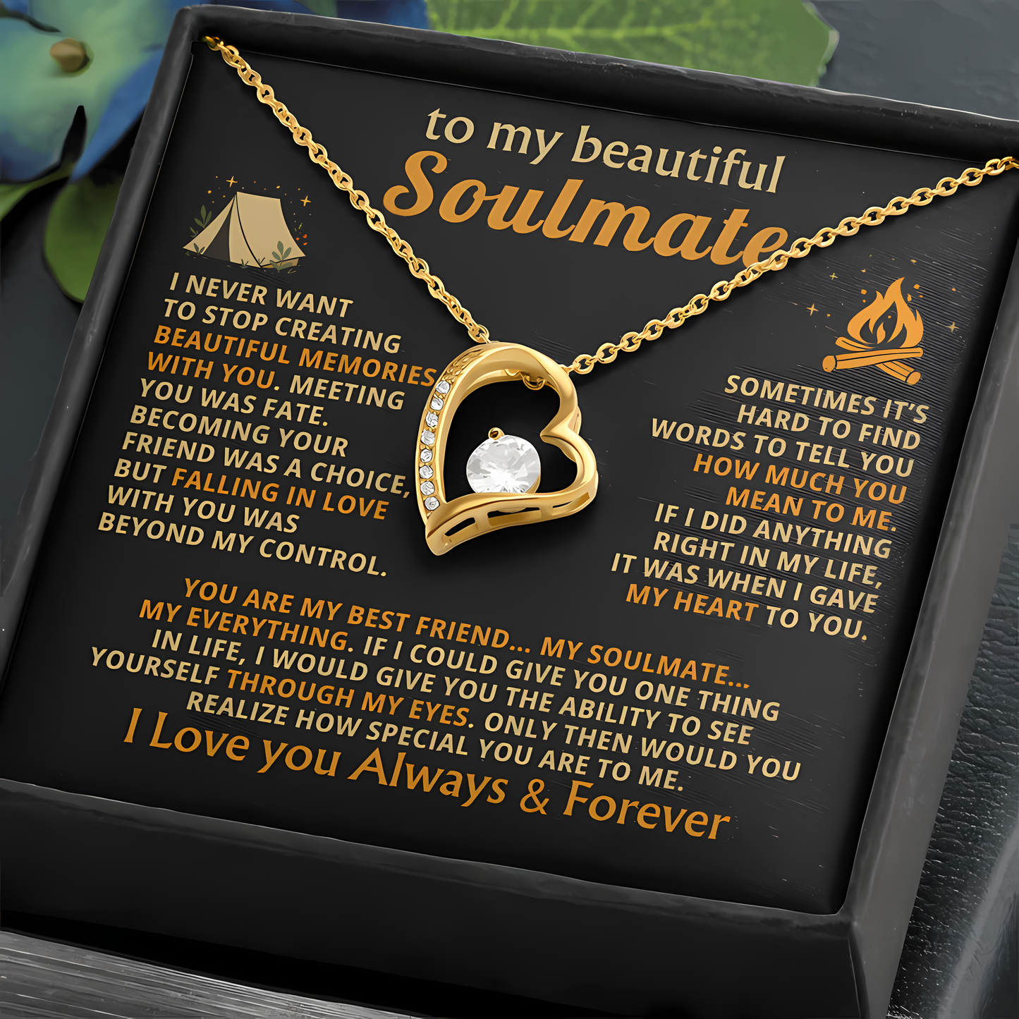 TO MY WIFE - GIFT FROM HUSBAND - Forever Love Necklace - (SKUJ12-45)