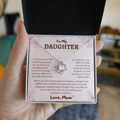 TO MY DAUGHTER FROM MOM - Premium Love Knot Necklace