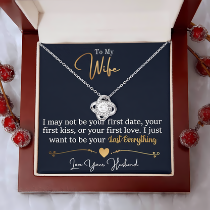 TO MY WIFE FROM HUSBAND- Premium Love Knot Necklace