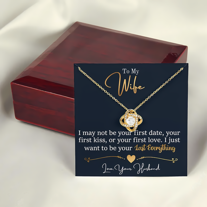 TO MY WIFE FROM HUSBAND- Premium Love Knot Necklace