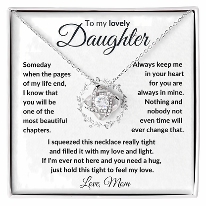 TO MY DAUGHTER FROM MOM- Premium Love Knot Necklace
