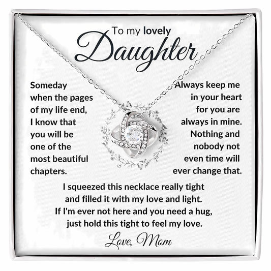 TO MY DAUGHTER FROM MOM- Premium Love Knot Necklace