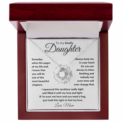 TO MY DAUGHTER FROM MOM- Premium Love Knot Necklace