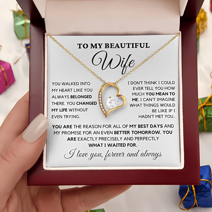 TO MY WIFE - GIFT FROM HUSBAND - Forever Love Necklace