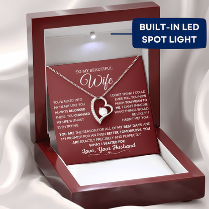 TO MY WIFE - GIFT FROM HUSBAND - Forever Love Necklace