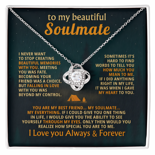 TO MY WIFE FROM HUSBAND - Premium Love Knot Necklace