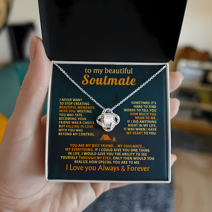 TO MY WIFE FROM HUSBAND - Premium Love Knot Necklace