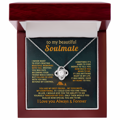 TO MY WIFE FROM HUSBAND - Premium Love Knot Necklace