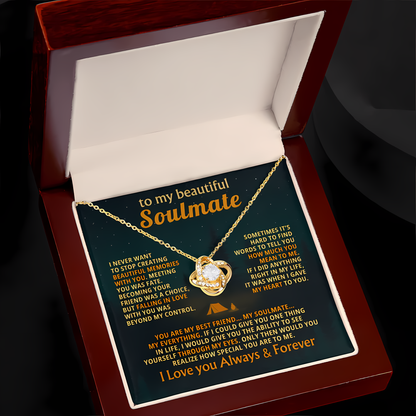 TO MY WIFE FROM HUSBAND - Premium Love Knot Necklace