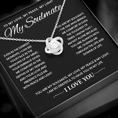 TO MY WIFE FROM HUSBAND - Premium Love Knot Necklace