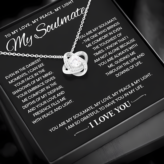 TO MY WIFE FROM HUSBAND - Premium Love Knot Necklace