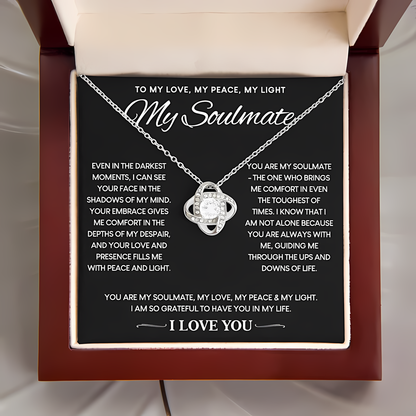 TO MY WIFE FROM HUSBAND - Premium Love Knot Necklace