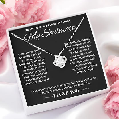 TO MY WIFE FROM HUSBAND - Premium Love Knot Necklace