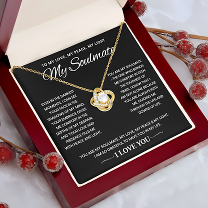TO MY WIFE FROM HUSBAND - Premium Love Knot Necklace