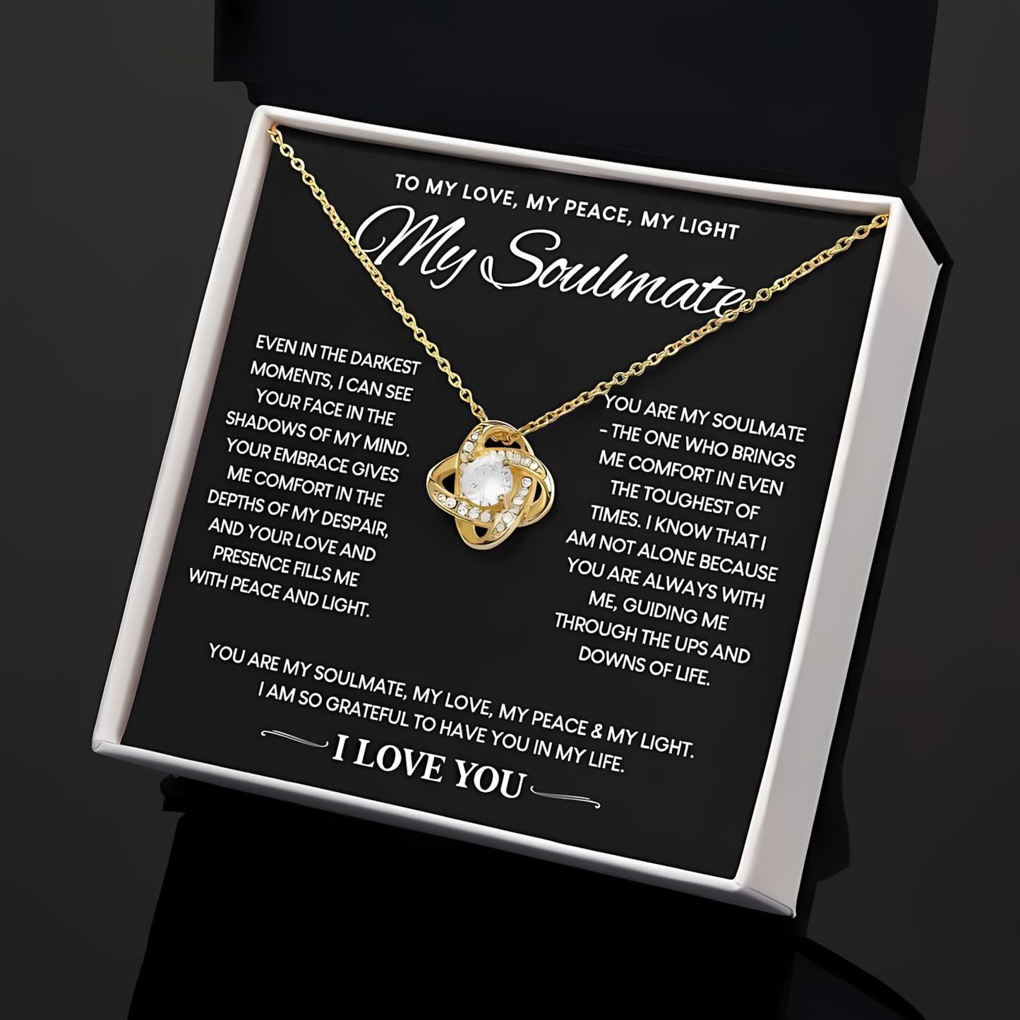 TO MY WIFE FROM HUSBAND - Premium Love Knot Necklace