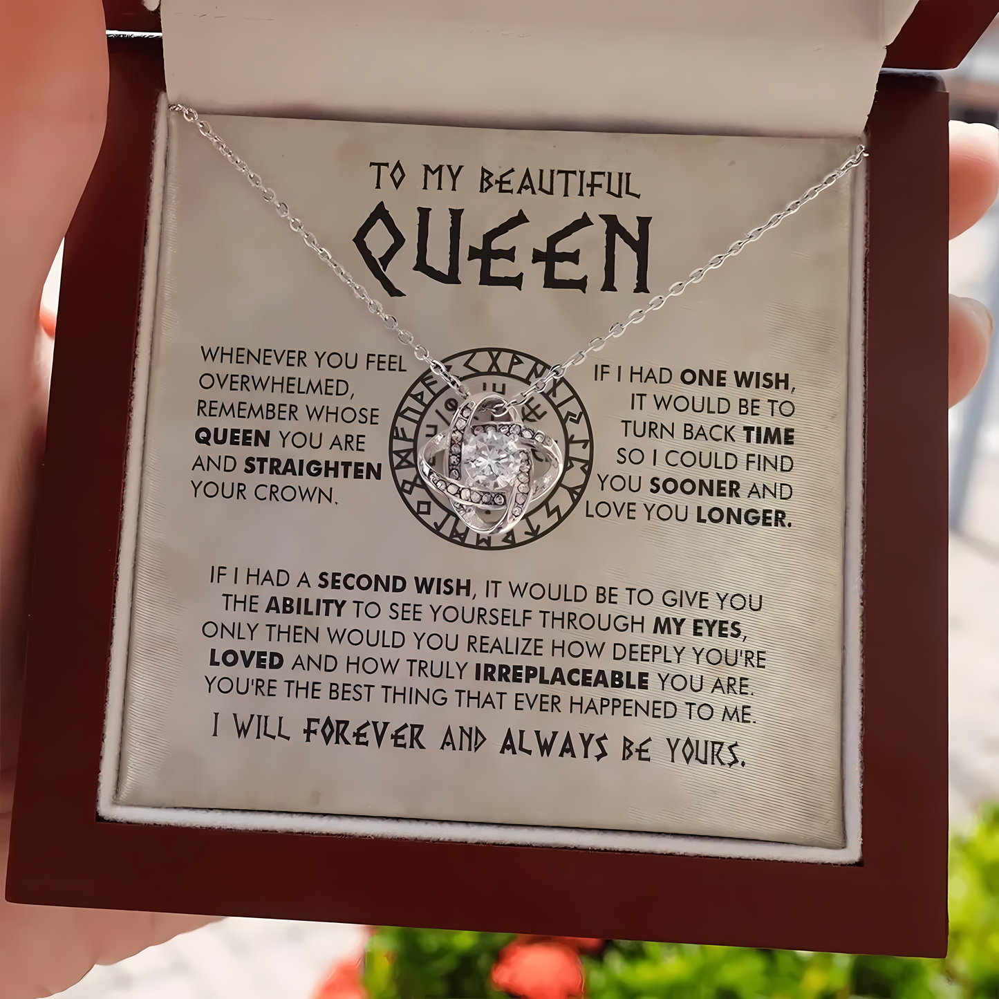 TO MY WIFE FROM HUSBAND - Premium Love Knot Necklace