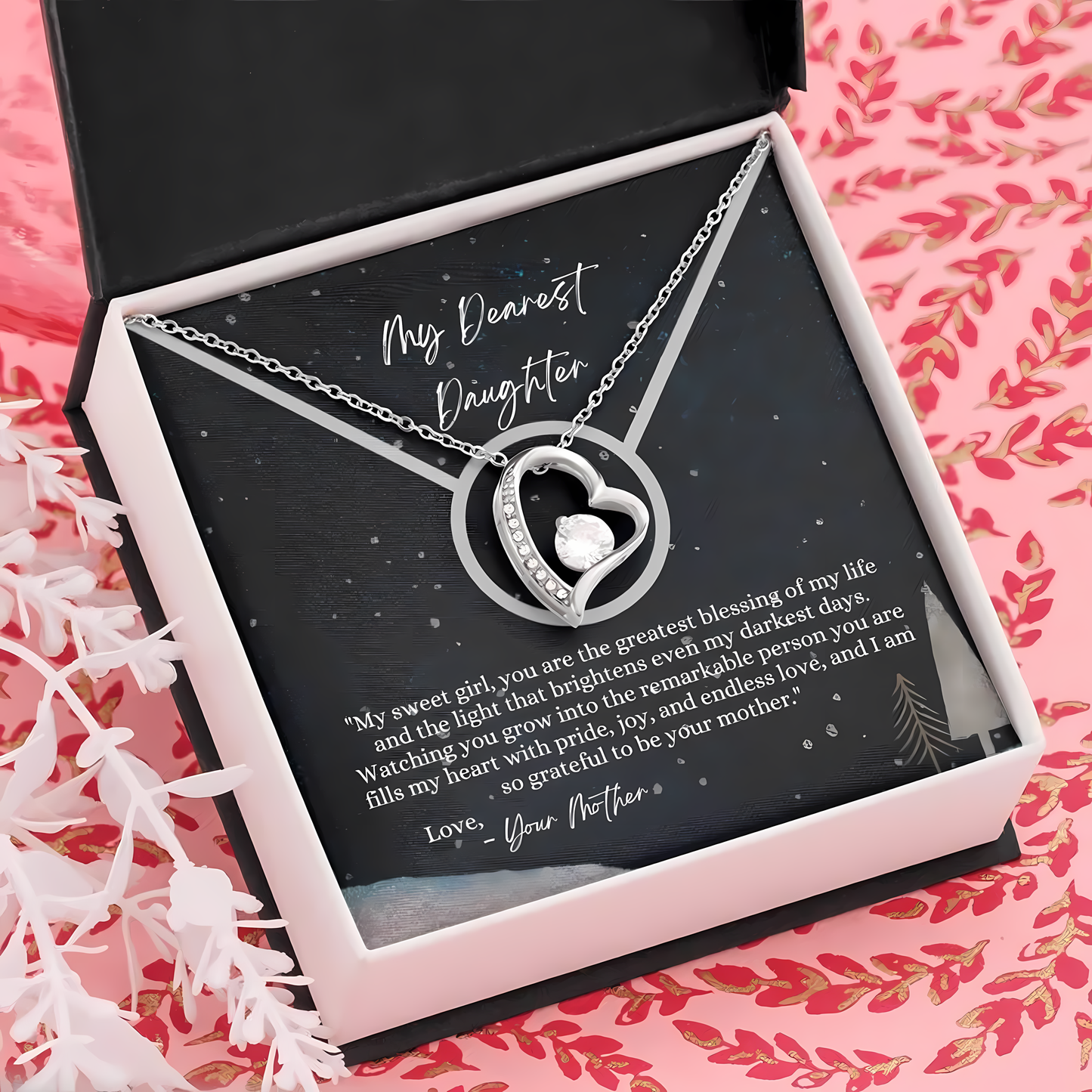 TO MY DAUGHTER - GIFT FROM MOM - Forever Love Necklace