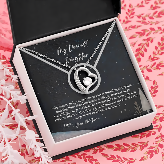 TO MY DAUGHTER - GIFT FROM MOM - Forever Love Necklace