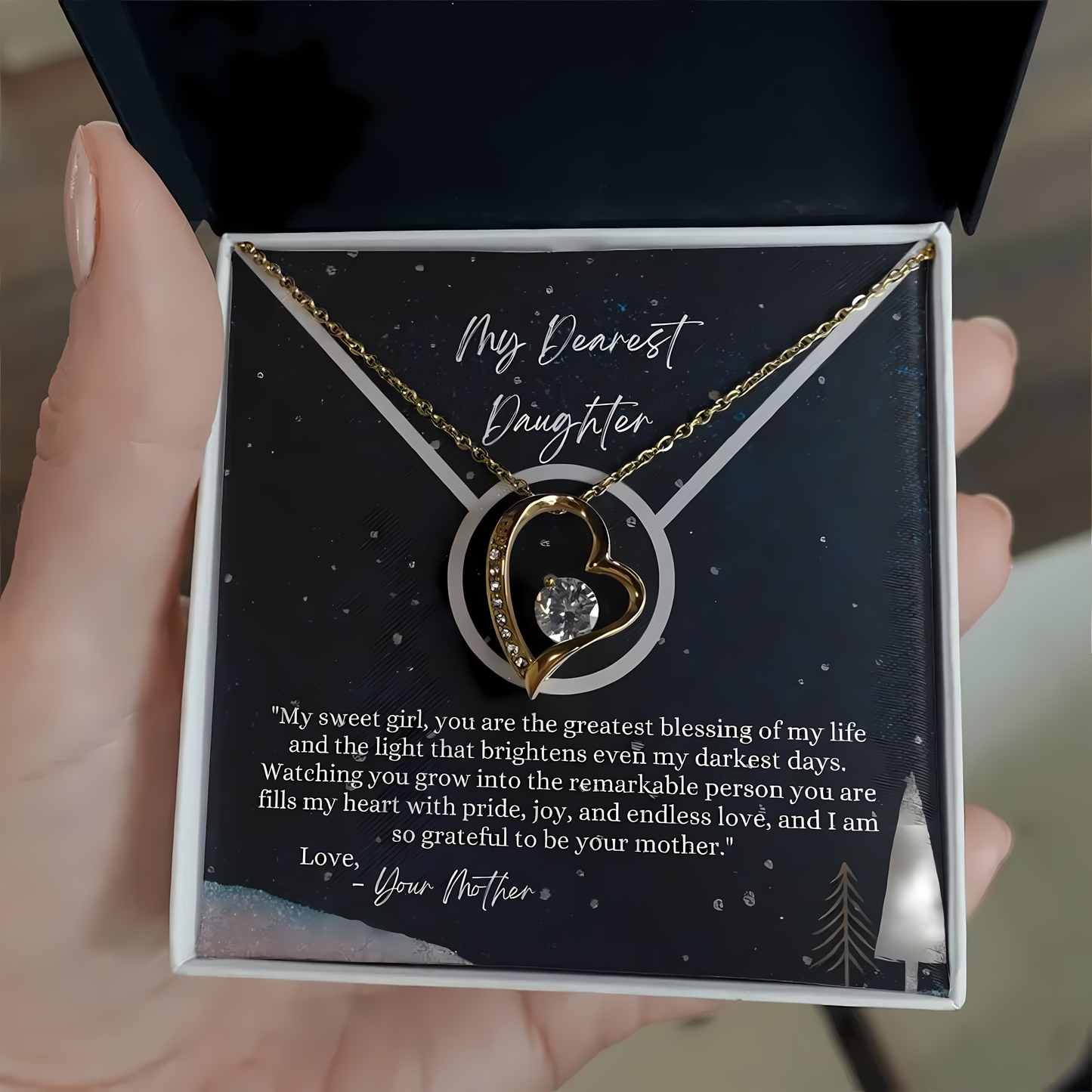 TO MY DAUGHTER - GIFT FROM MOM - Forever Love Necklace