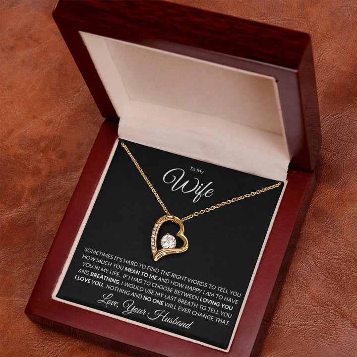 TO MY WIFE - GIFT FROM HUSBAND - Forever Love Necklace