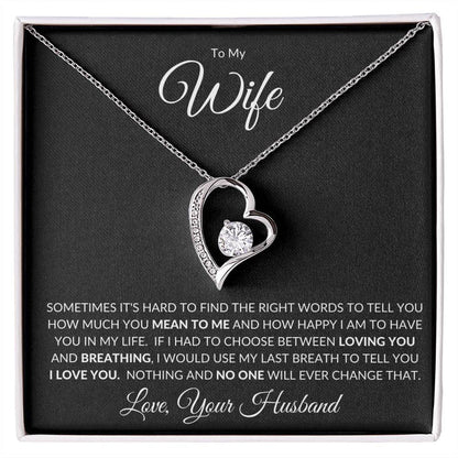 TO MY WIFE - GIFT FROM HUSBAND - Forever Love Necklace