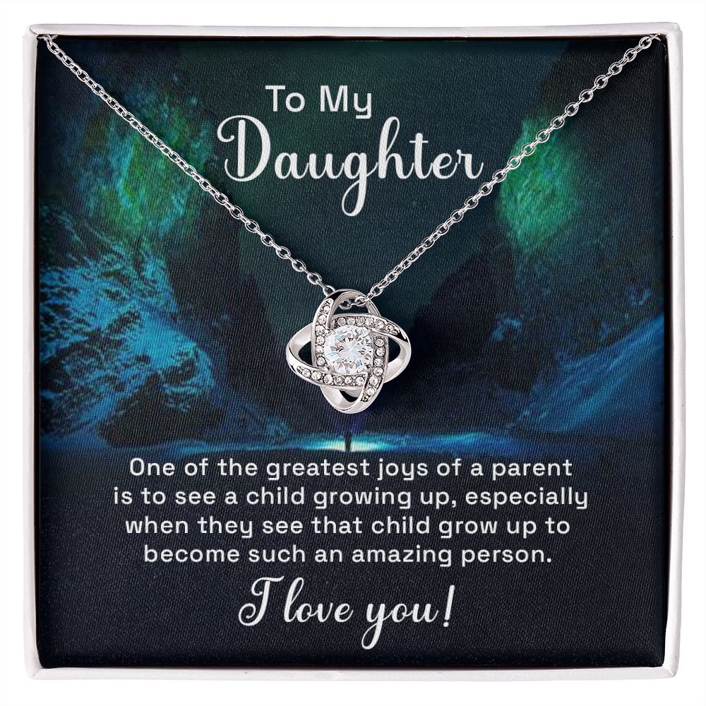 TO MY DAUGHTER FROM DAD - Premium Love Knot Necklace