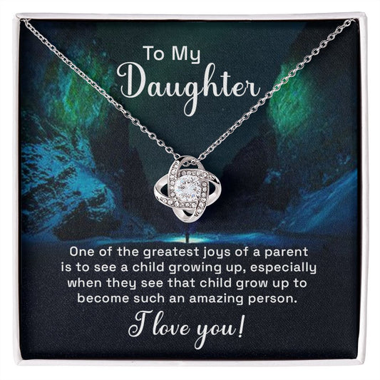TO MY DAUGHTER FROM DAD - Premium Love Knot Necklace