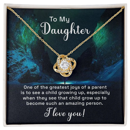 TO MY DAUGHTER FROM DAD - Premium Love Knot Necklace