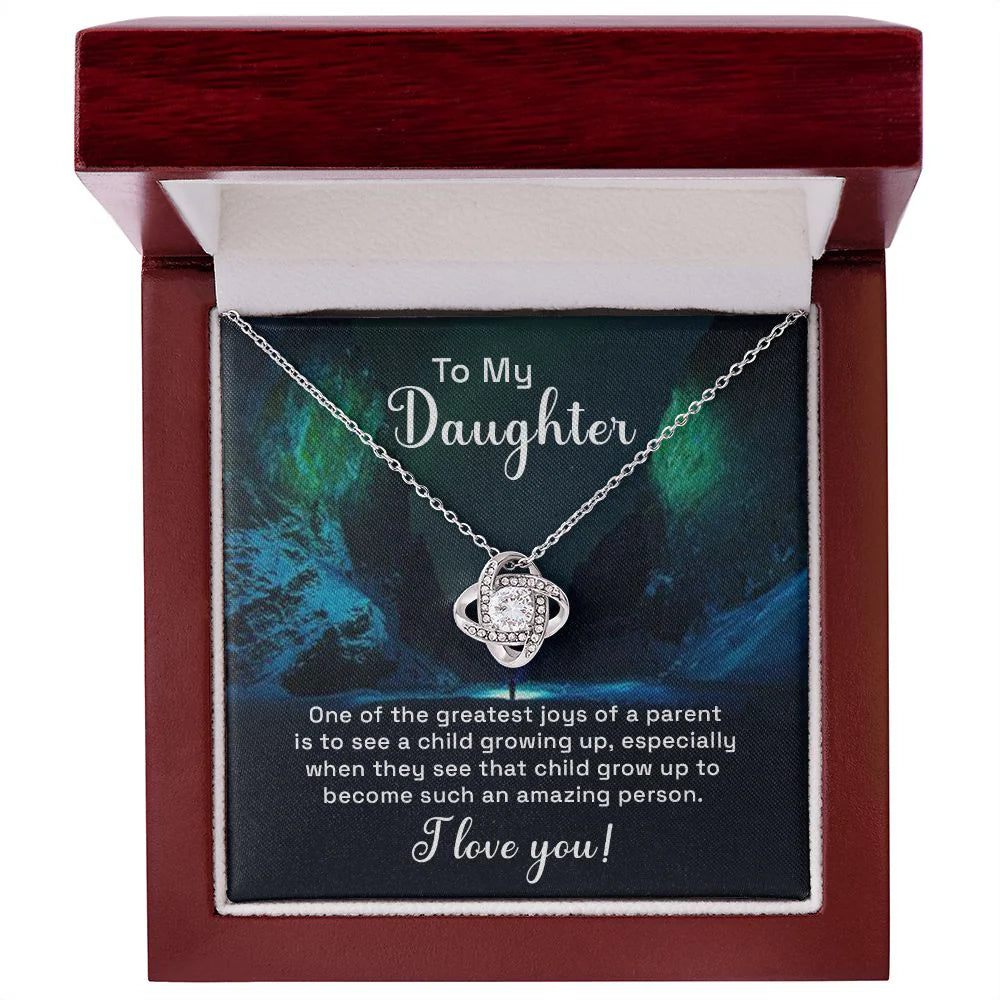 TO MY DAUGHTER FROM DAD - Premium Love Knot Necklace