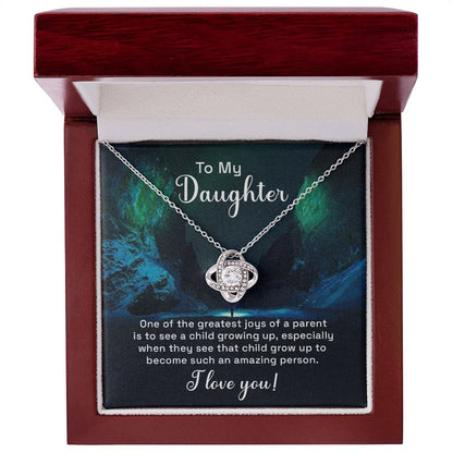TO MY DAUGHTER FROM DAD - Premium Love Knot Necklace