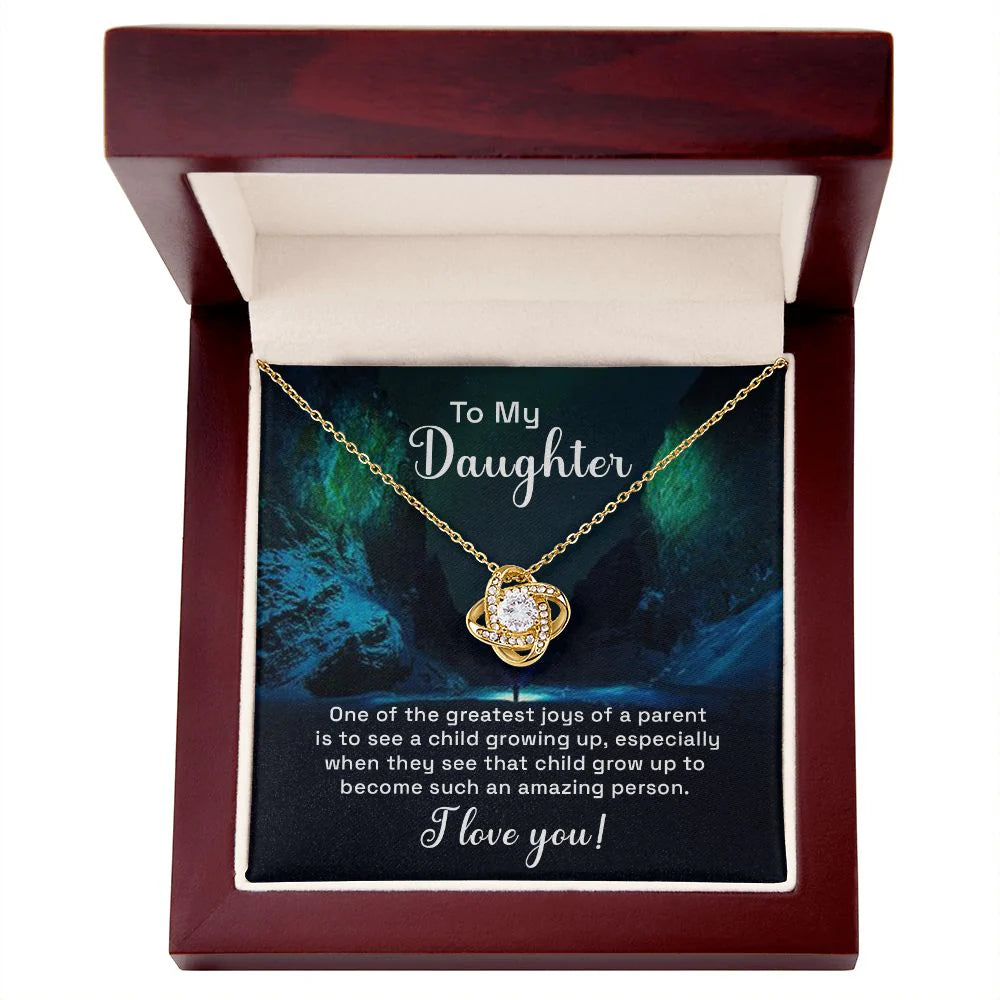 TO MY DAUGHTER FROM DAD - Premium Love Knot Necklace
