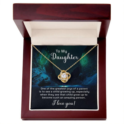 TO MY DAUGHTER FROM DAD - Premium Love Knot Necklace