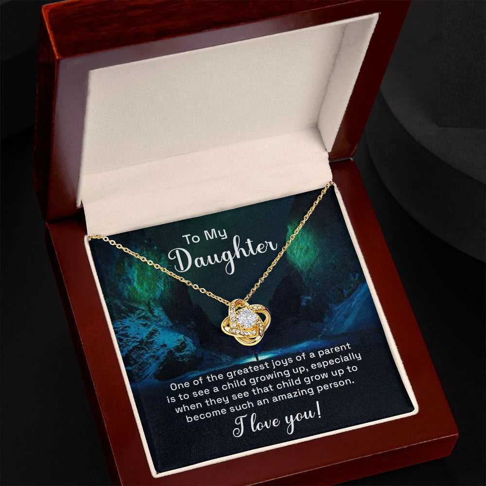 TO MY DAUGHTER FROM DAD - Premium Love Knot Necklace