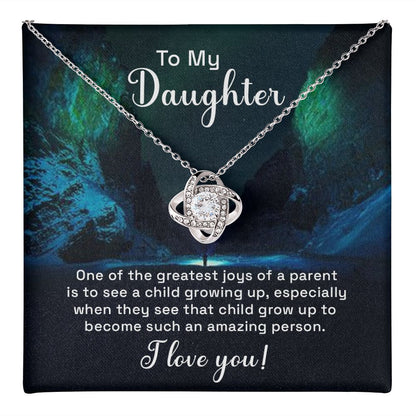 TO MY DAUGHTER FROM DAD - Premium Love Knot Necklace