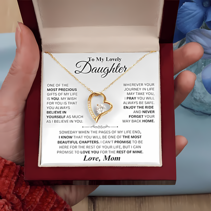 TO MY DAUGHTER - GIFT FROM MOM - Forever Love Necklace
