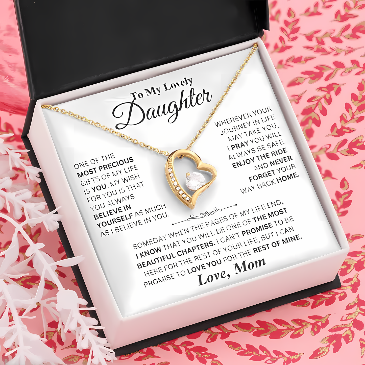 TO MY DAUGHTER - GIFT FROM MOM - Forever Love Necklace