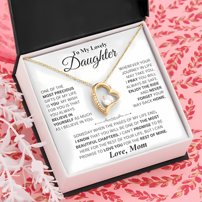 TO MY DAUGHTER - GIFT FROM MOM - Forever Love Necklace
