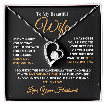 TO MY WIFE - GIFT FROM HUSBAND - Forever Love Necklace