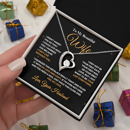 TO MY WIFE - GIFT FROM HUSBAND - Forever Love Necklace
