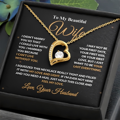 TO MY WIFE - GIFT FROM HUSBAND - Forever Love Necklace