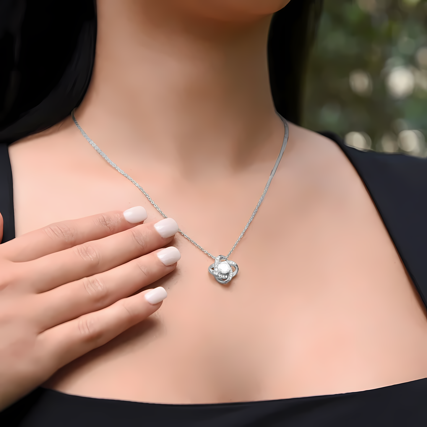 TO MY WIFE FROM HUSBAND - Premium Love Knot Necklace